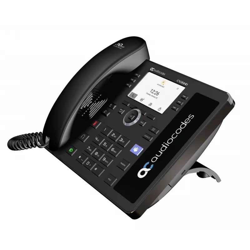 AudioCodes Teams C435HD-R IP telefonas PoE GbE juodas, IP telefonas, juodas, Laidinis ragelis, Android, SIP info, Mygtukai