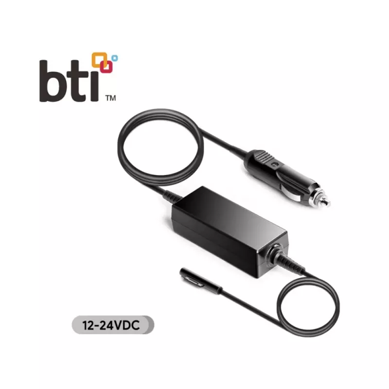 Automobilinis įkroviklis Origin BTI 100W, skirtas Microsoft Surface Laptop, Surface Book, Surface Pro ir Surface Pro X, juodas