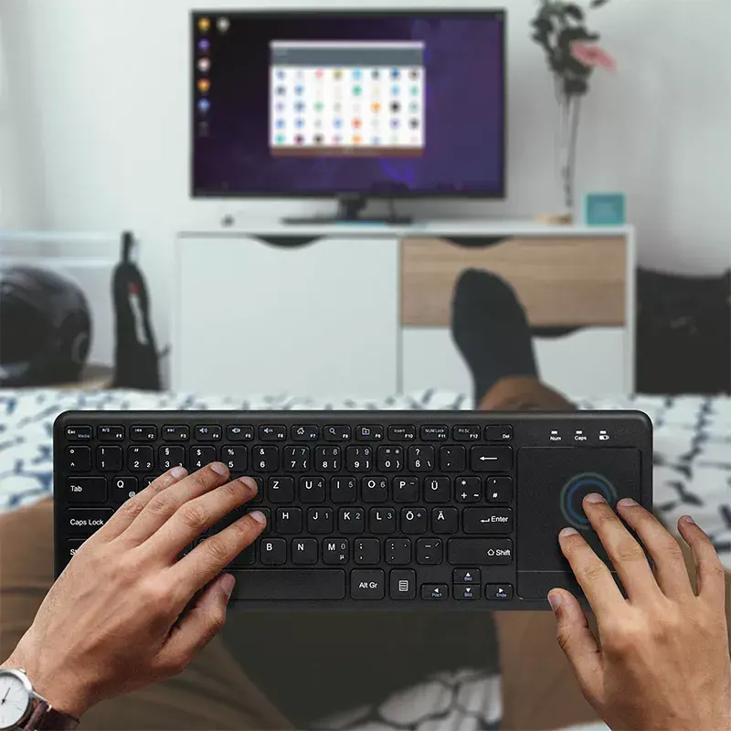 Klaviatūra LogiLink ID0188 Home RF belaidė QWERTZ juoda