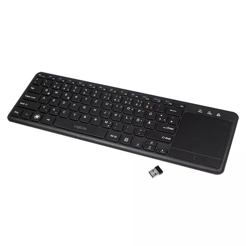 Klaviatūra LogiLink ID0188 Home RF belaidė QWERTZ juoda