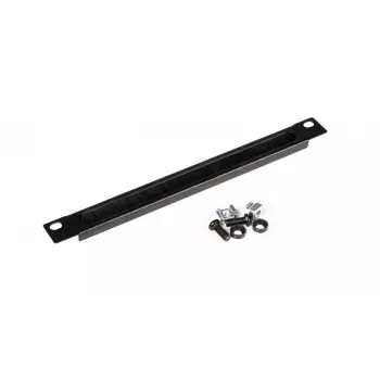 Kabelių valdymo skydelis EQUIP EZMB-10-B, metalinis, juodas, 1U priedas