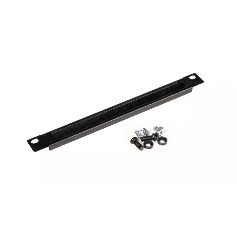 Kabelių valdymo skydelis EQUIP EZMB-10-B, metalinis, juodas, 1U priedas