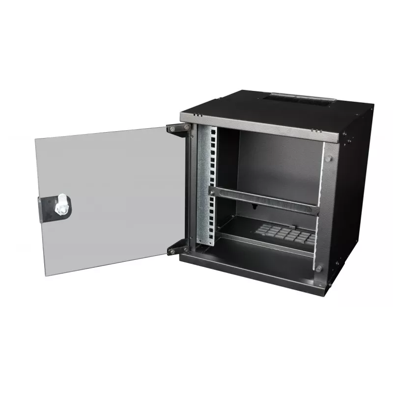 Kabelių valdymo skydelis EQUIP EZMB-10-B, metalinis, juodas, 1U priedas
