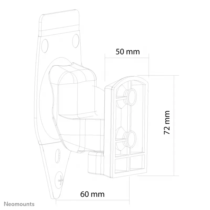 Neomounts NM-WS300Juoda Sonos Play3 garsiakalbio sieninis laikiklis – pilnas judesys