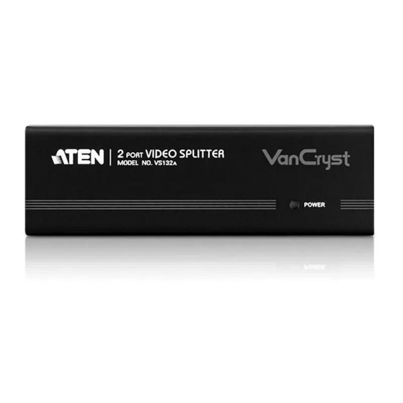 ATEN 2 prievadų VGA vaizdo skirstytuvas (450 MHz), VGA, 2x VGA, 2048 x 1536 pikseliai, juodas, metalinis, QXGA