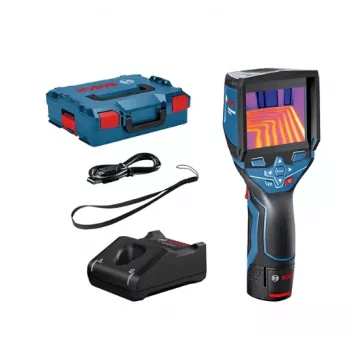 Bosch GTC 400 C Professional Triukšmui lygiavertis temperatūros skirtumas (NETD) Juoda, Mėlyna 2000 mAh 160 x 120 taškų Integruotas ekranas