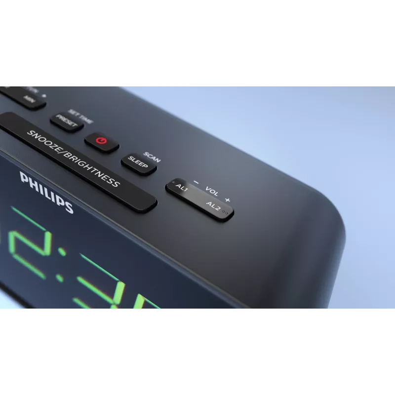 Philips TAR3306/12 žadintuvas Skaitmeninis žadintuvas Juoda
