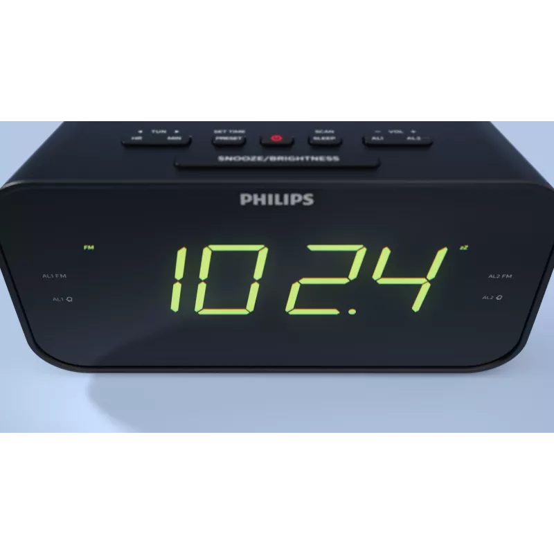 Philips TAR3306/12 žadintuvas Skaitmeninis žadintuvas Juoda