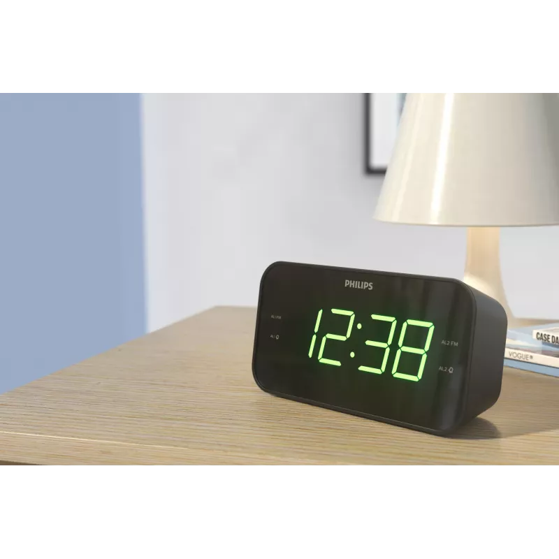 Philips TAR3306/12 žadintuvas Skaitmeninis žadintuvas Juoda