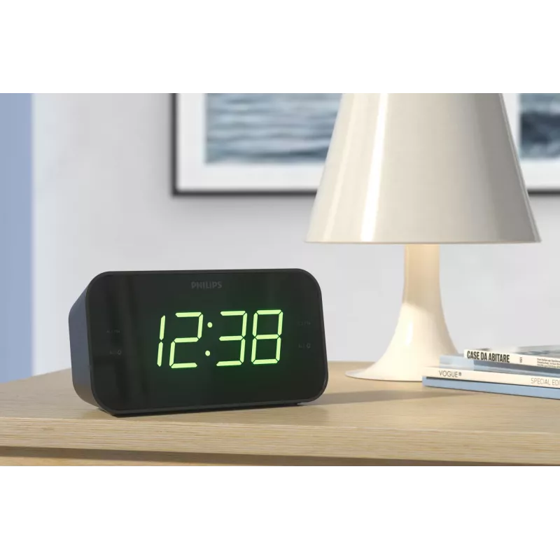 Philips TAR3306/12 žadintuvas Skaitmeninis žadintuvas Juoda