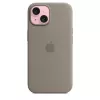 Silikoninis dėklas Apple iPhone 15 MagSafe Clay Dangtis Ruda