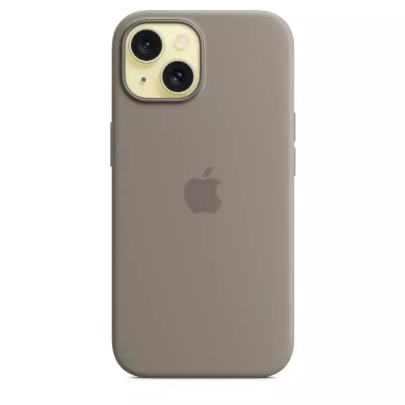 Silikoninis dėklas Apple iPhone 15 MagSafe Clay Dangtis Ruda
