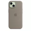 Silikoninis dėklas Apple iPhone 15 MagSafe Clay Dangtis Ruda