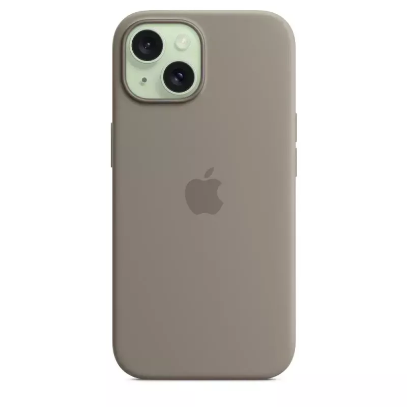 Silikoninis dėklas Apple iPhone 15 MagSafe Clay Dangtis Ruda