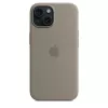 Silikoninis dėklas Apple iPhone 15 MagSafe Clay Dangtis Ruda
