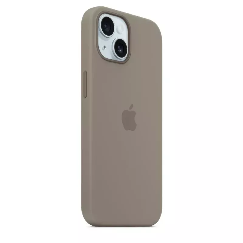 Silikoninis dėklas Apple iPhone 15 MagSafe Clay Dangtis Ruda