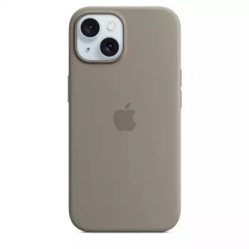 Silikoninis dėklas Apple iPhone 15 MagSafe Clay Dangtis Ruda