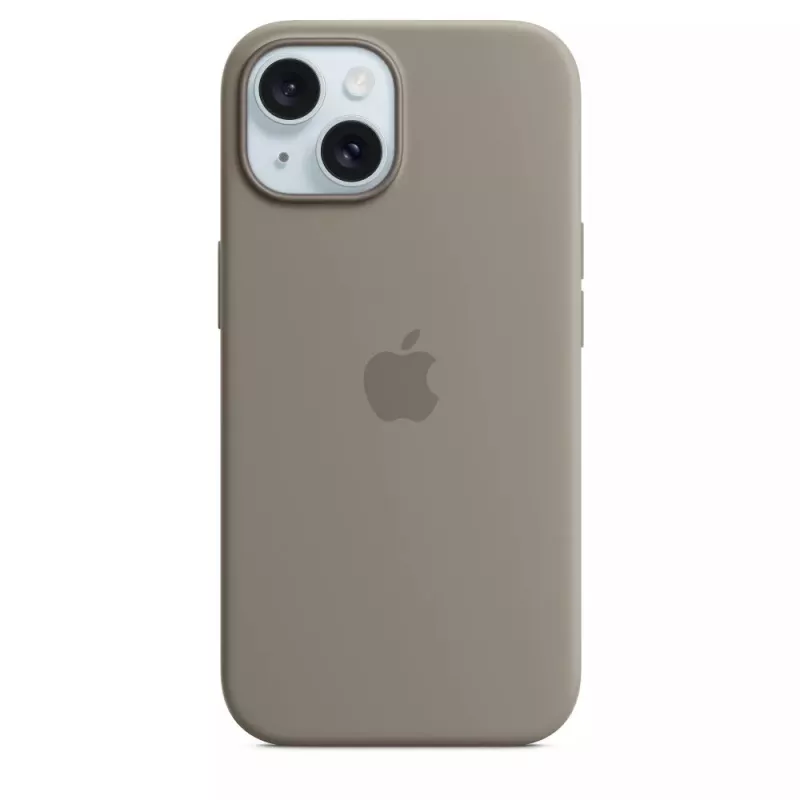 Silikoninis dėklas Apple iPhone 15 MagSafe Clay Dangtis Ruda