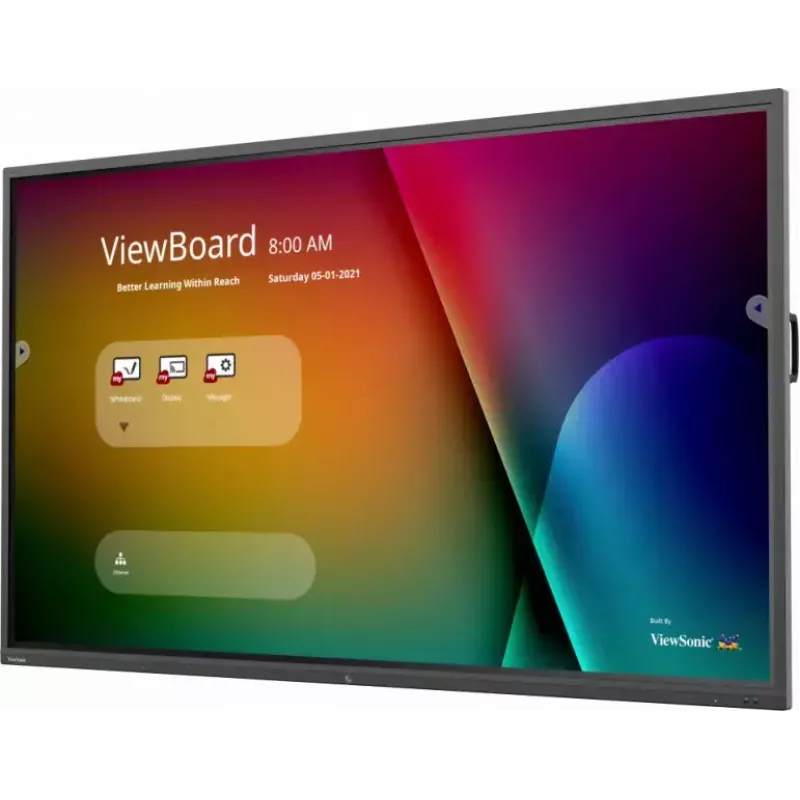 Viewsonic IFP9850-4 interaktyvus ekranas 2,49 m (98 colių) LCD Wi-Fi 350 cd/m² 4K Ultra HD juodas su liečiamuoju ekranu ir įmontuotu procesoriumi Android 9