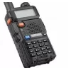 Rankinis dvipusis radijas Baofeng UV-5R HTQ USB-C dviejų juostų 5W, 1800 mAh, FM 64–108 MHz, juodas