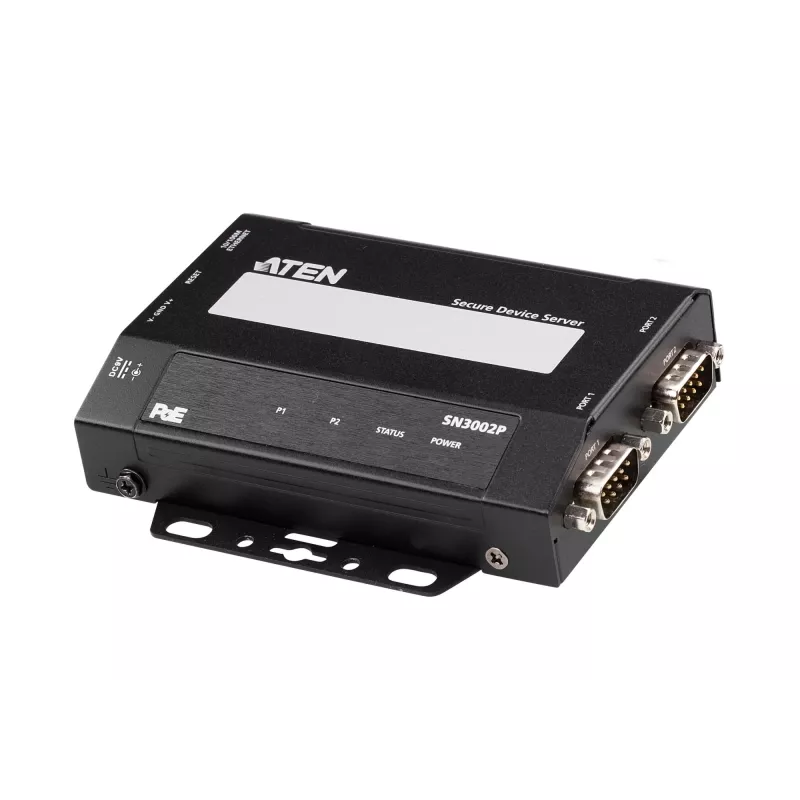 ATEN 2 prievadų RS-232 saugus įrenginių serveris su PoE