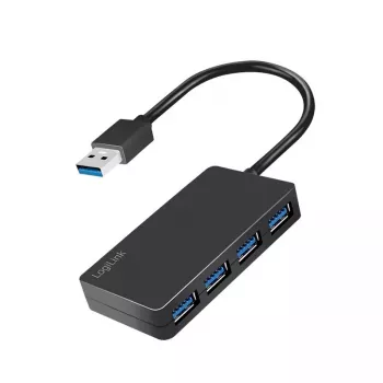 LogiLink USB 3.2 Gen1 4 prievadų šakotuvas juodas 5000 Mbit/s ABS