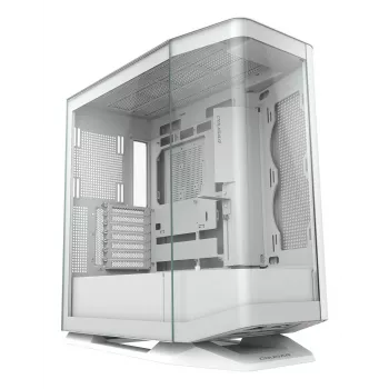 PC Midi Tower korpusas Cougar FV270 — baltas, palaiko ATX/ EATX/ Micro-ITX, 2×3,5 colio + 2×2,5 colio, 120/140 mm ventiliatorius