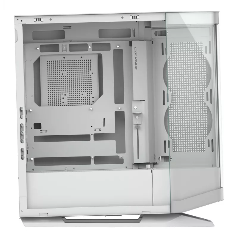PC Midi Tower korpusas Cougar FV270 — baltas, palaiko ATX/ EATX/ Micro-ITX, 2×3,5 colio + 2×2,5 colio, 120/140 mm ventiliatorius
