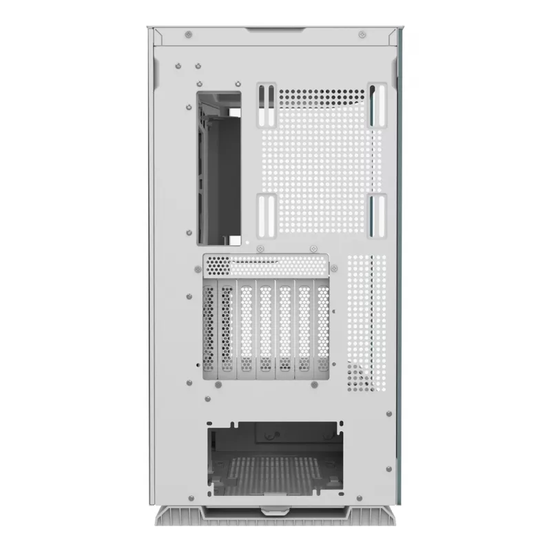 PC Midi Tower korpusas Cougar FV270 — baltas, palaiko ATX/ EATX/ Micro-ITX, 2×3,5 colio + 2×2,5 colio, 120/140 mm ventiliatorius