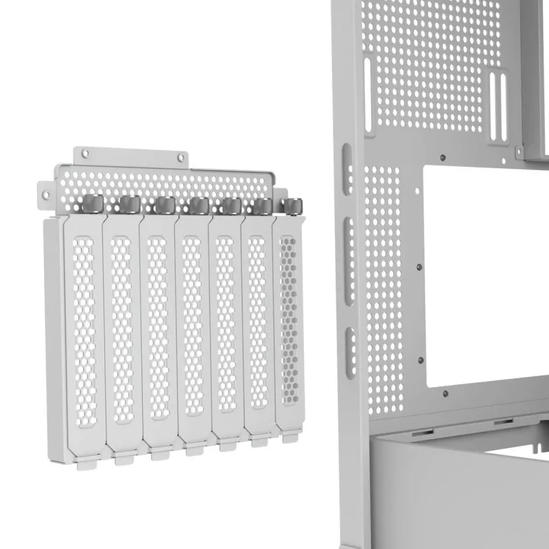 PC Midi Tower korpusas Cougar FV270 — baltas, palaiko ATX/ EATX/ Micro-ITX, 2×3,5 colio + 2×2,5 colio, 120/140 mm ventiliatorius