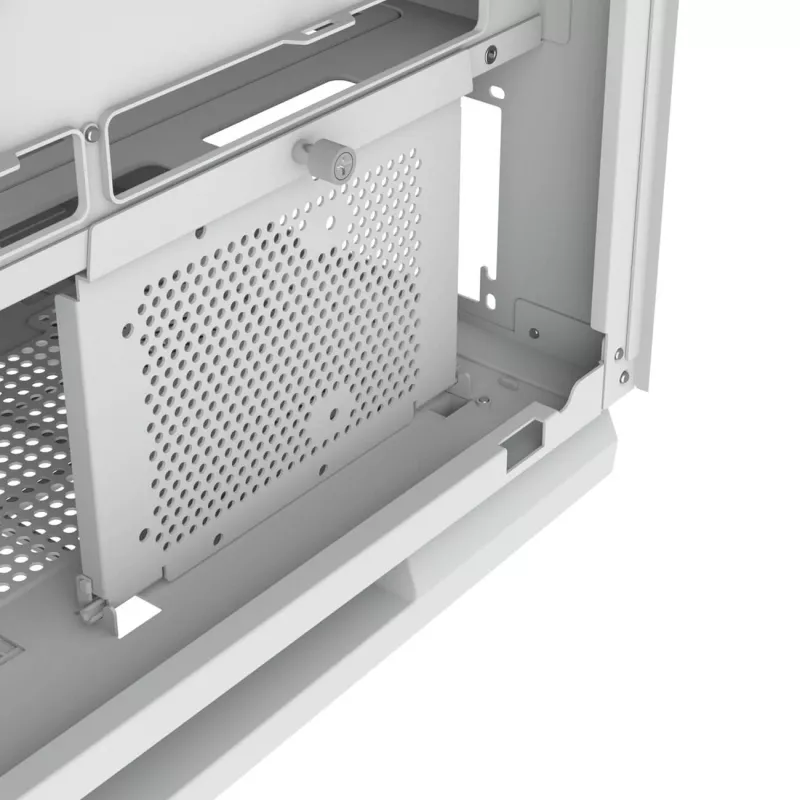 PC Midi Tower korpusas Cougar FV270 — baltas, palaiko ATX/ EATX/ Micro-ITX, 2×3,5 colio + 2×2,5 colio, 120/140 mm ventiliatorius