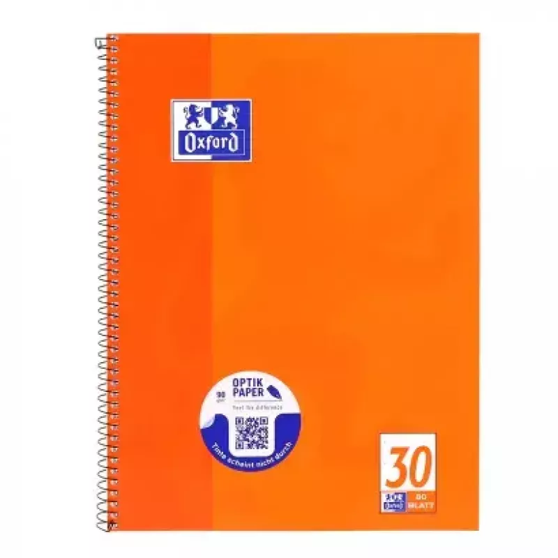 Rašomasis sąsiuvinis Oxford 100050359 A4 80 lapų oranžinis