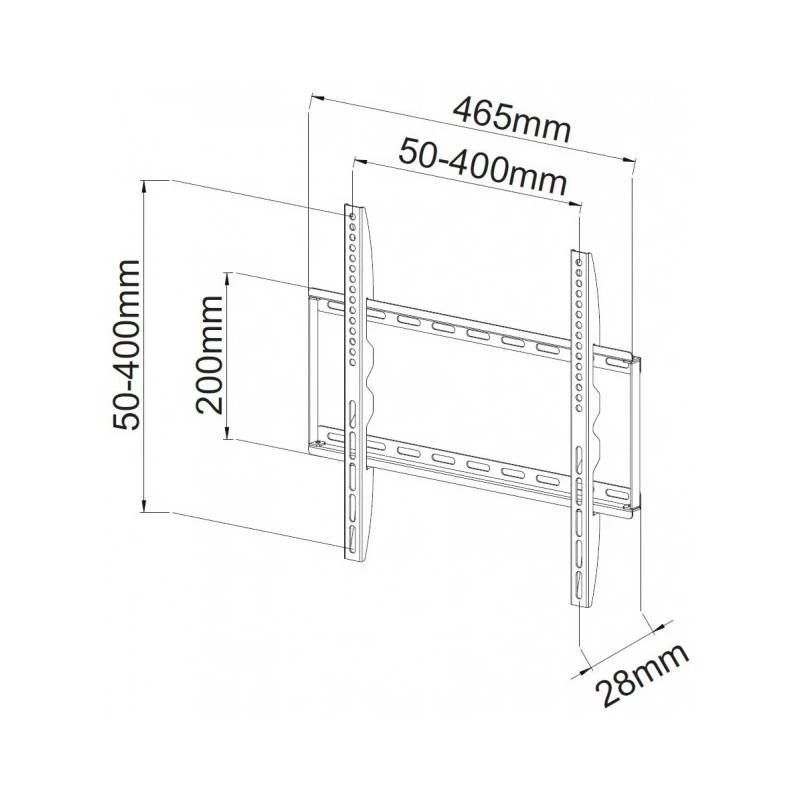 Techly ICA-PLB-162MW TV laikiklis/stovas 139,7 cm (55 col.) Baltas