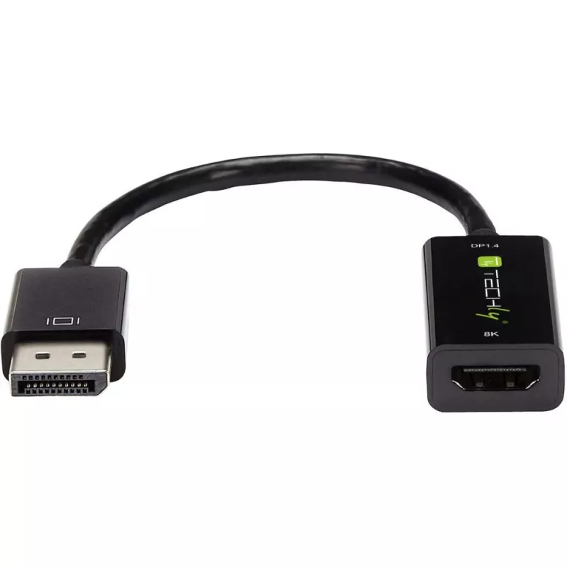 Techly IADAP DP-HDMIF8K vaizdo kabelio adapteris 0,2 m DisplayPort HDMI Type A (Standard) juodas