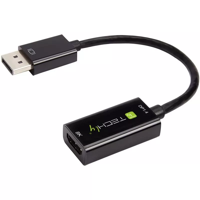 Techly IADAP DP-HDMIF8K vaizdo kabelio adapteris 0,2 m DisplayPort HDMI Type A (Standard) juodas