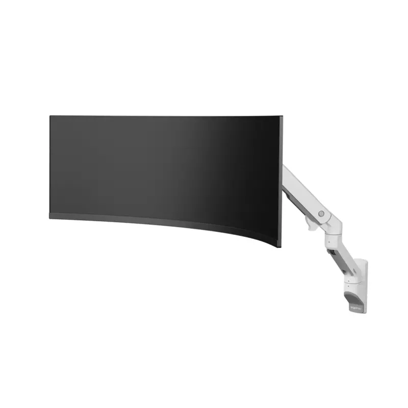 Ergotron HX serijos HX svirtis su labai patvariu pasukamu sieniniu laikikliu, baltas, skirtas 1000R 57 colių monitoriams