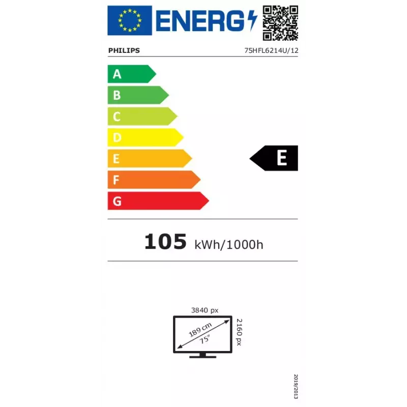 Philips 75HFL6214U 190.5 cm (75 colių) 4K Ultra HD išmanusis televizorius Wi-Fi antracito 400 cd/m²