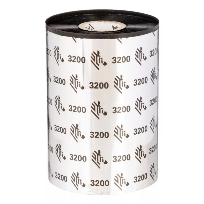Terminio perkėlimo juosta „Zebra 3200“ vaškas/derva, juoda