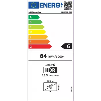 LG 55UR762H3ZC viešbučio televizorius 139,7 cm (55 colių) 4K Ultra HD 400 cd/m² išmanusis televizorius juodas 10 W