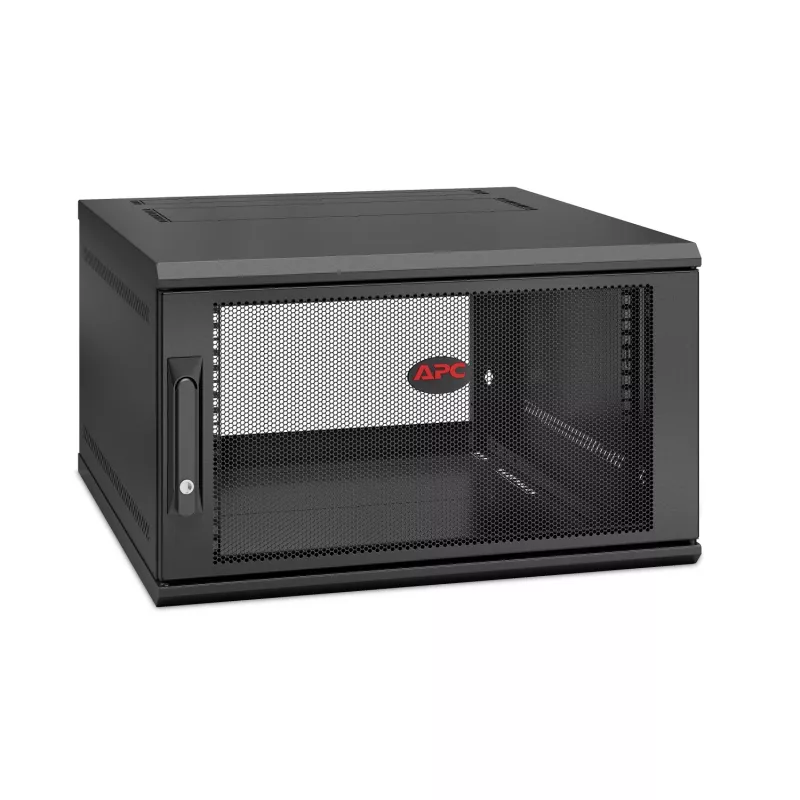 APC NetShelter WX AR106SH6, 6U, 19 colių pataisų spinta, montavimas ant sienos, iš anksto surinkta, 600 mm gylio