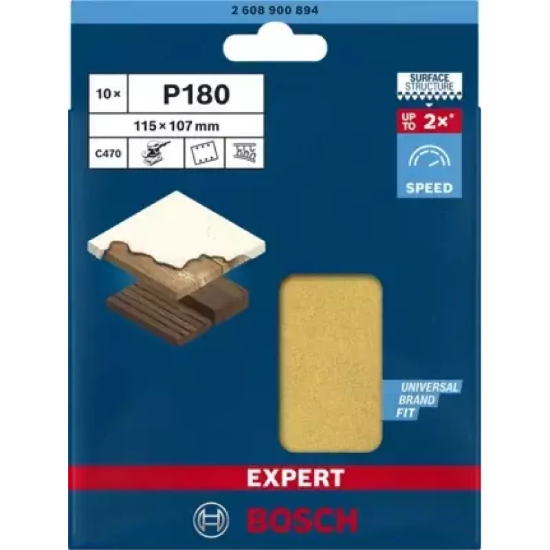 Bosch 2 608 900 894 sukamųjų įrankių šlifavimo/šveitimo reikmuo Mediena Šlifavimo lapelis