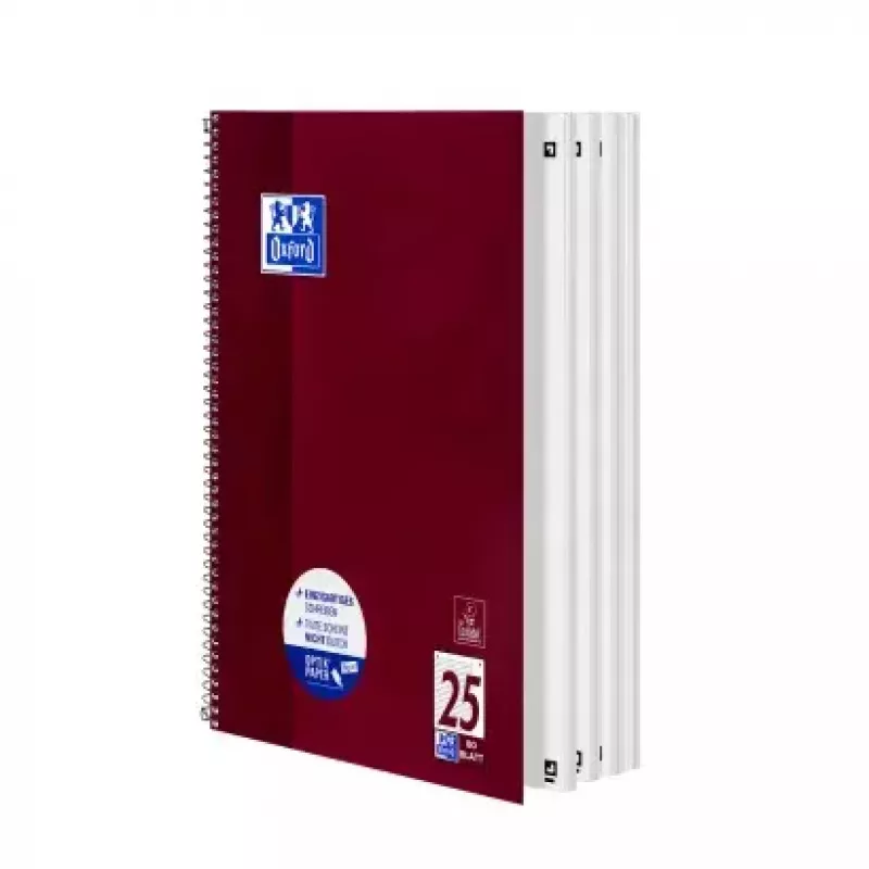 Rašomasis bloknotas Oxford 100050355 A4 80 lapų Bordo
