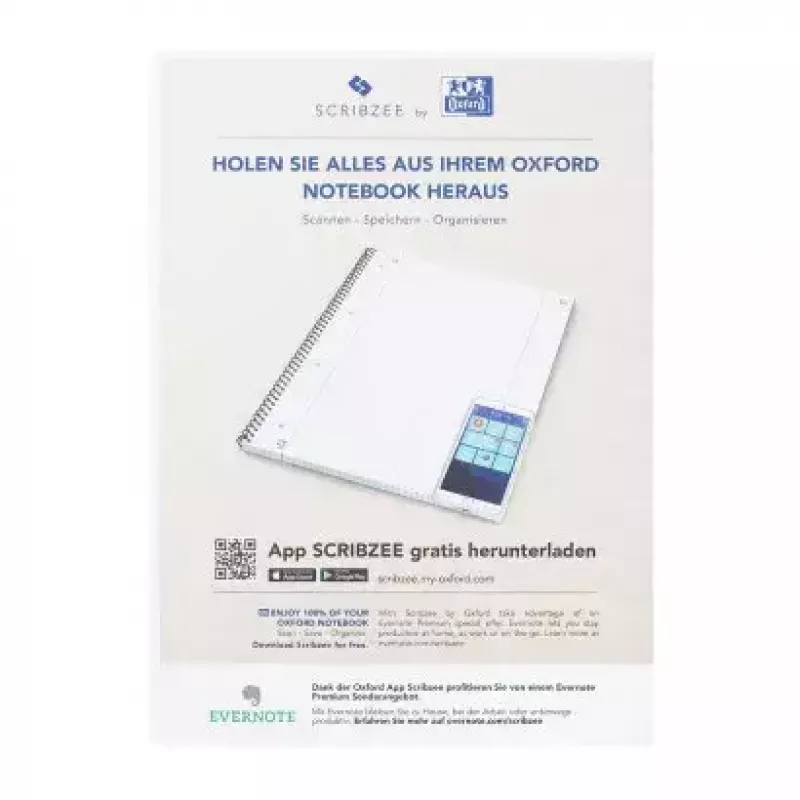 Rašomasis bloknotas Oxford 100050355 A4 80 lapų Bordo
