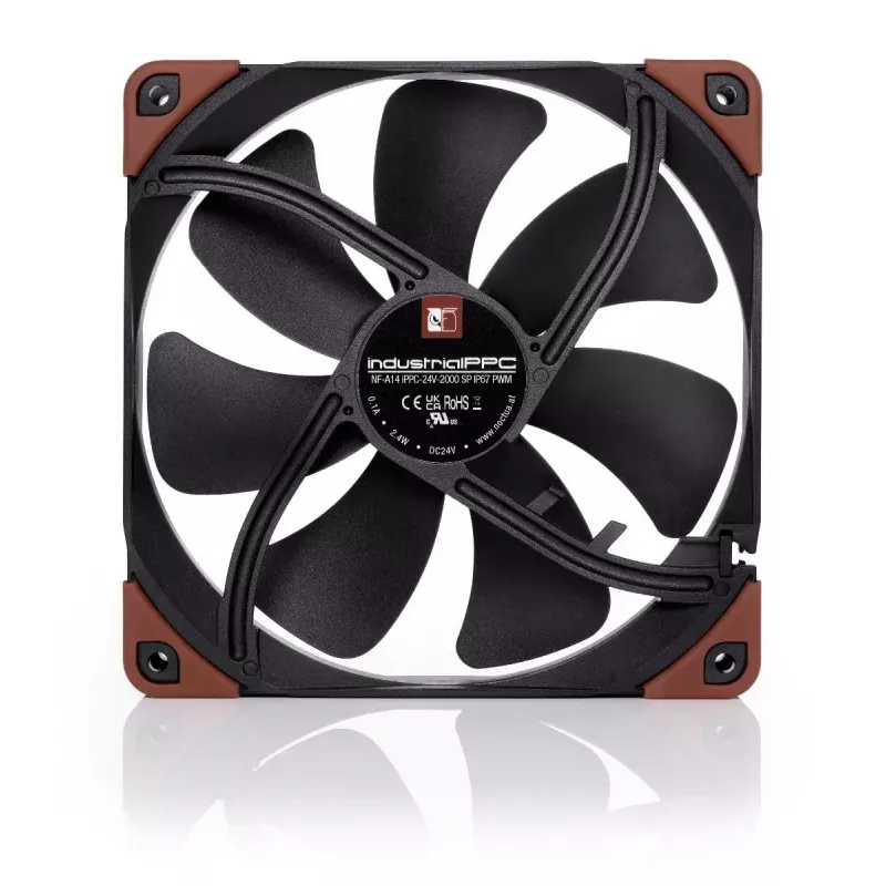 Ventiliatorius Noctua NF-A14 14 cm 500–2000 RPM juodos ir rudos spalvos