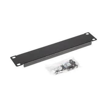 Užpildoma panelė EQUIP EZBP-10-B — metalinė, juoda, 1U, 123 g