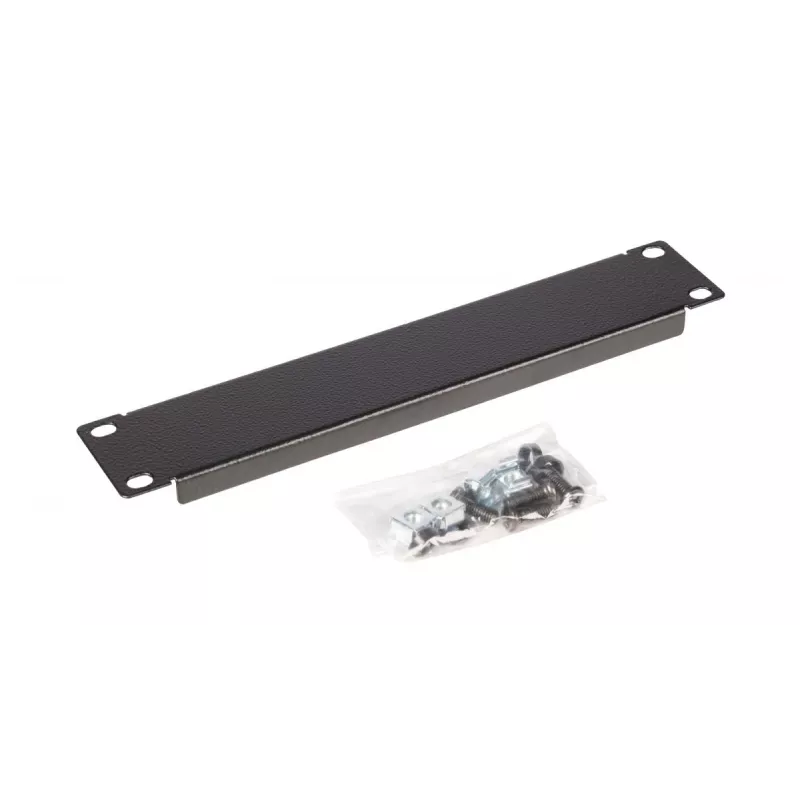 Užpildoma panelė EQUIP EZBP-10-B — metalinė, juoda, 1U, 123 g