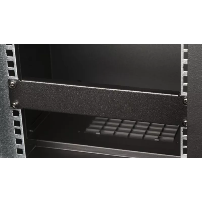 Užpildoma panelė EQUIP EZBP-10-B — metalinė, juoda, 1U, 123 g