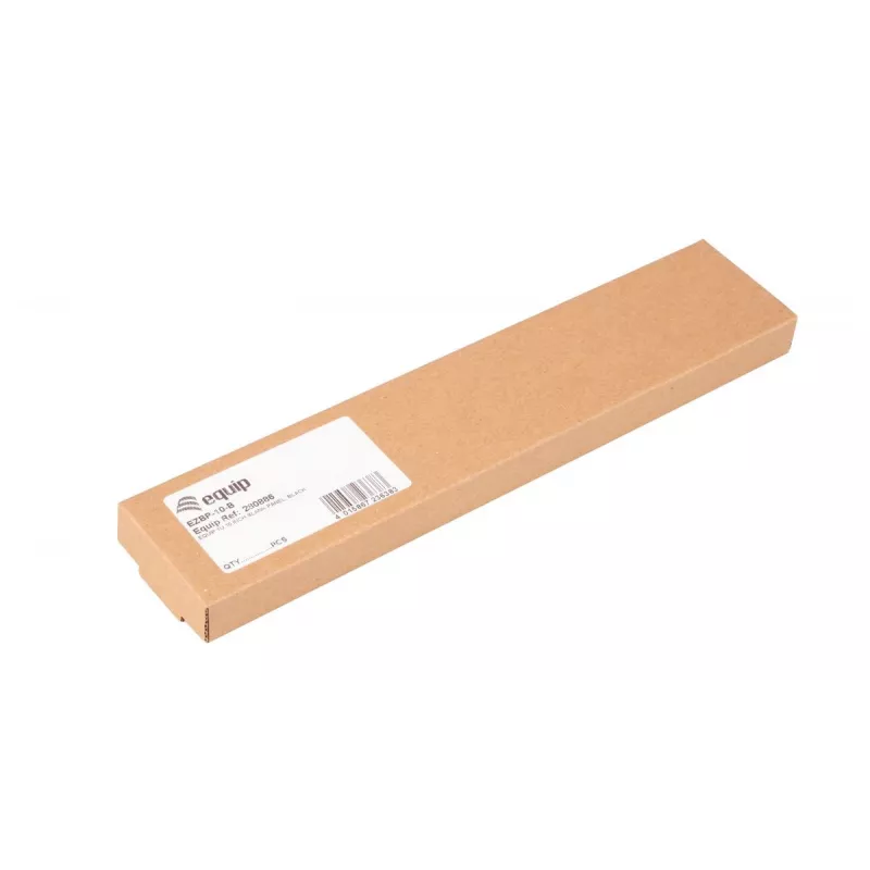 Užpildoma panelė EQUIP EZBP-10-B — metalinė, juoda, 1U, 123 g