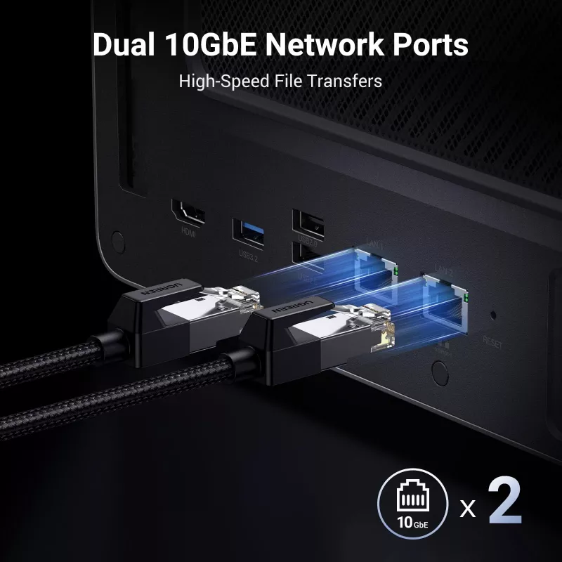 Ugreen DXP6800 Pro NAS Desktop Intel® Core™ i5 8 GB DDR5 Pilka, Juoda