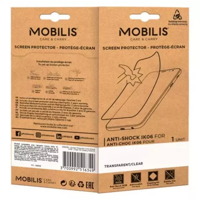 Ekrano apsauga Mobilis EDA52 0,33 mm storio